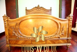 Opulent Beautiful Antique French Double Bed carved